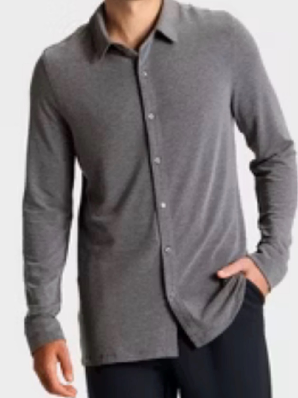 all in motion Men's Grey Long-Sleeve Button-Down Shirt